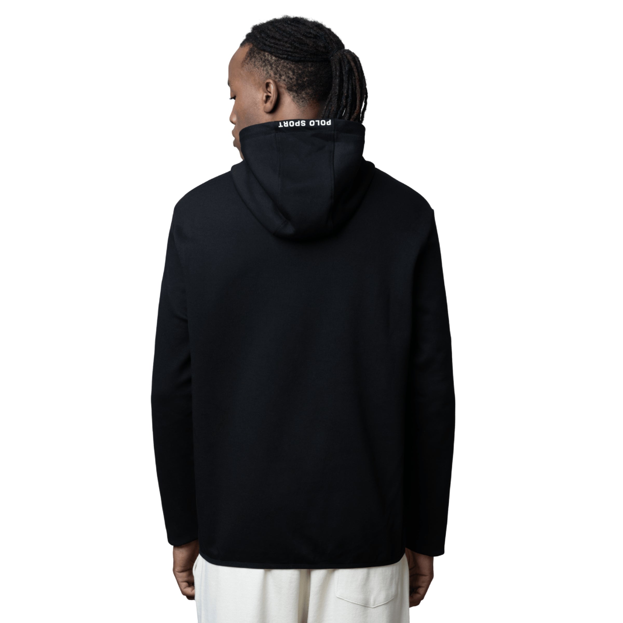 Polo Hoodie Sport Black
